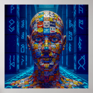 The Data Oracle: Unmasking the AI Illusion Poster