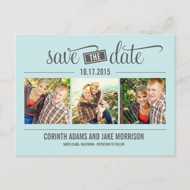 "THE" Date - Save The Date Card (Front)