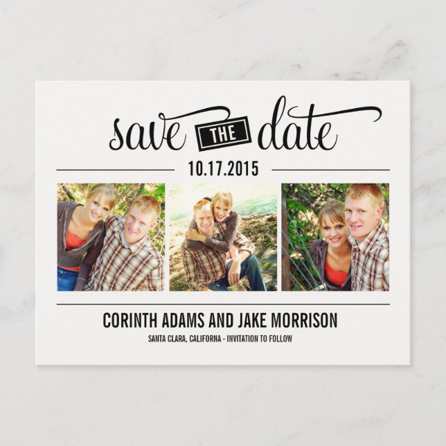 "THE" Date - Save The Date Card (Front)