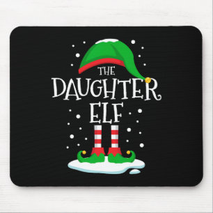 The Daughter Elf Christmas Family Matching Xmas Gr Mouse Pad