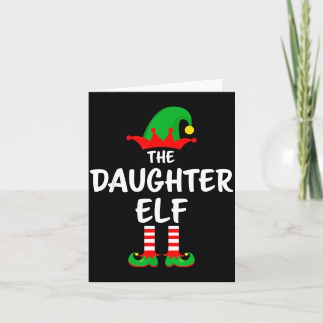 The Daughter Elf Matching Family Christmas  Card (Front)