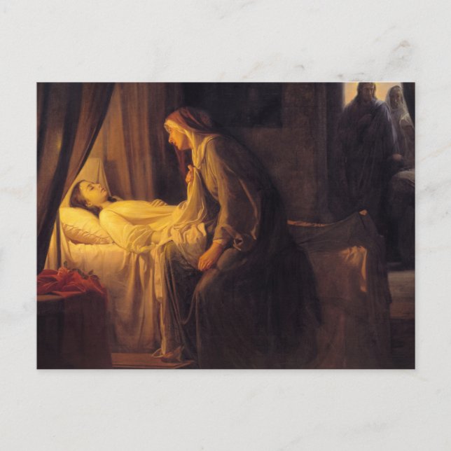 The Daughter of Jairus by Carl Bloch Postcard (Front)
