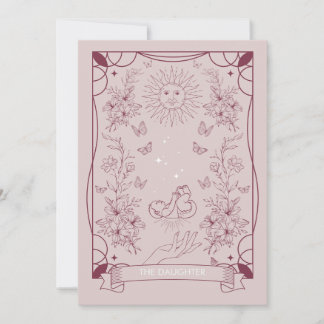 The Daughter Tarot Baby Shower Invitation