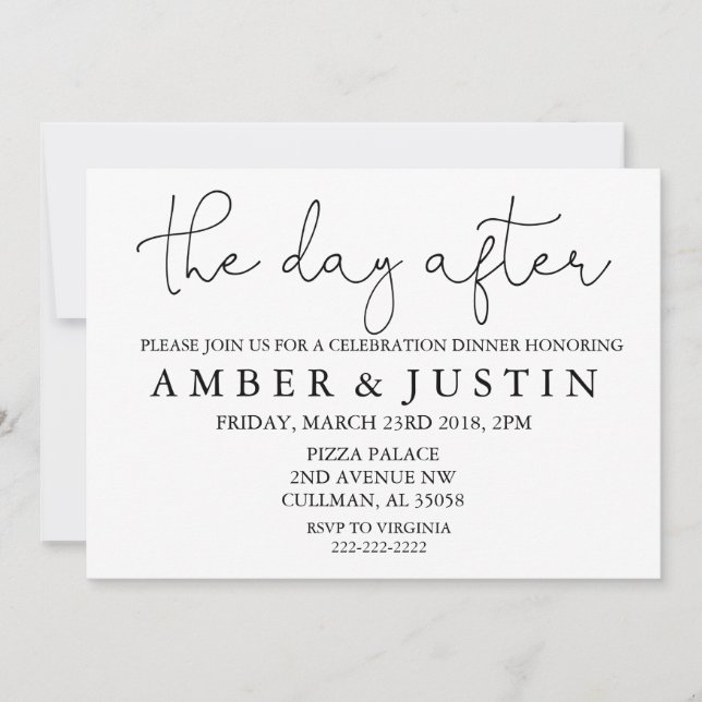 The Day After | Invitation (Front)