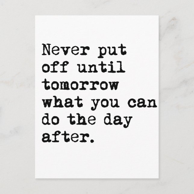 The Day After Postcard (Front)