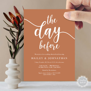 The day before, Wedding Rehearsal Lunch or Brunch Invitation