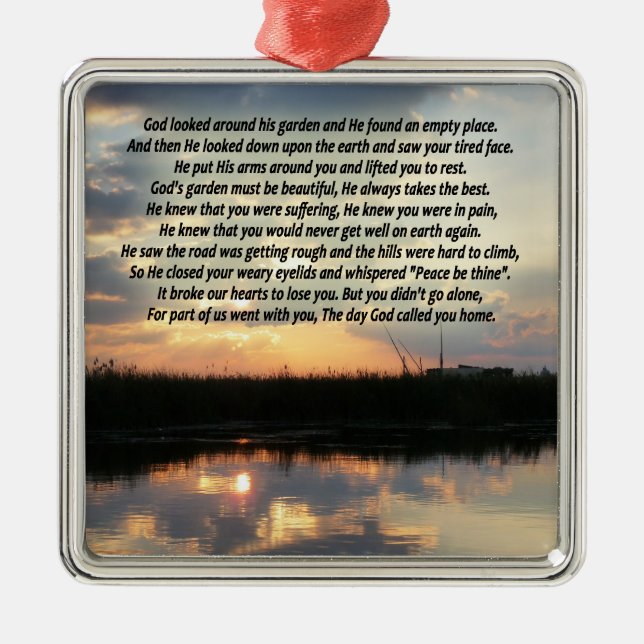 The day God called you home Metal Ornament (Front)