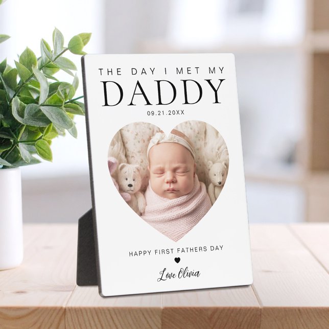The Day I Met My Daddy First Fathers Day Photo Plaque (Creator Uploaded)