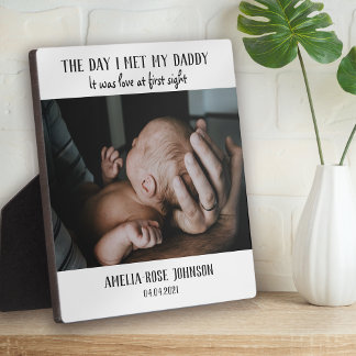 The Day I Met My Daddy Photo Keepsake Plaque
