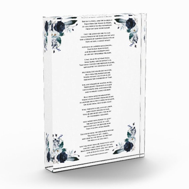 The Day Is Done Longfellow Quote Photo Block (Left)