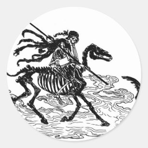 "The Day of the Dead" circa 1901 Classic Round Sticker
