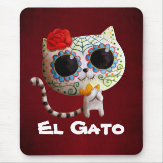The Day of The Dead Cute Cat Mouse Pad