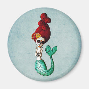 The Day of The Dead Mermaid Magnet