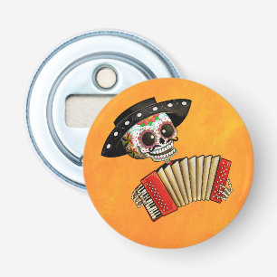 The Day of The Dead Skeleton El Mariachi Bottle Opener