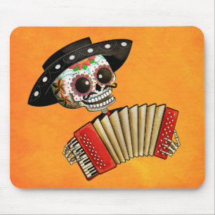 The Day of The Dead Skeleton El Mariachi Mouse Pad