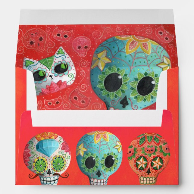 The Day of The Dead Sugar Skulls Envelope (Back (Bottom))