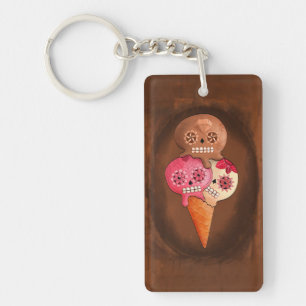 The Day of The Dead Sugar Skulls Ice Cream Keychain
