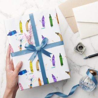 The Day the Crayons Quit Themed Wrapping Paper