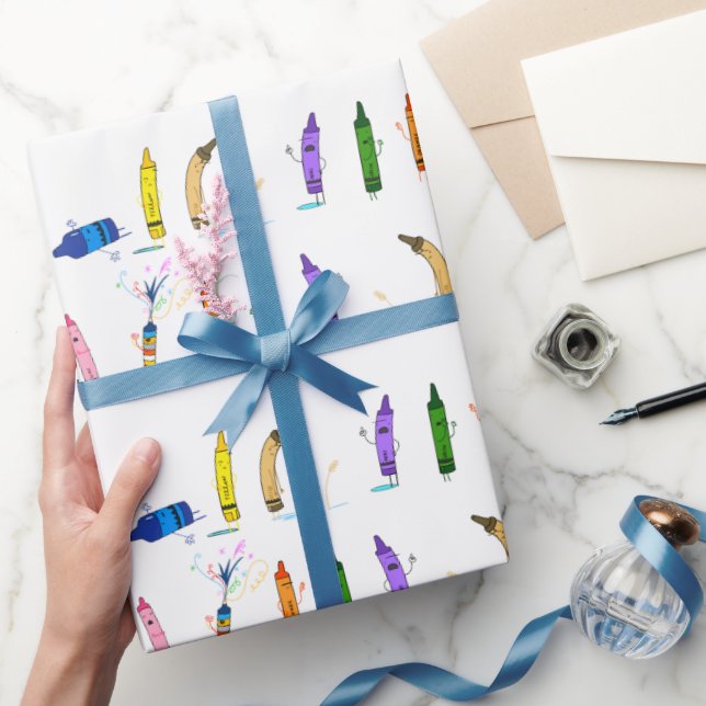 The Day the Crayons Quit Themed Wrapping Paper (Gifting)