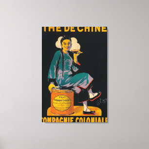 The De Chine, Colonial Company Promotional Poste Canvas Print