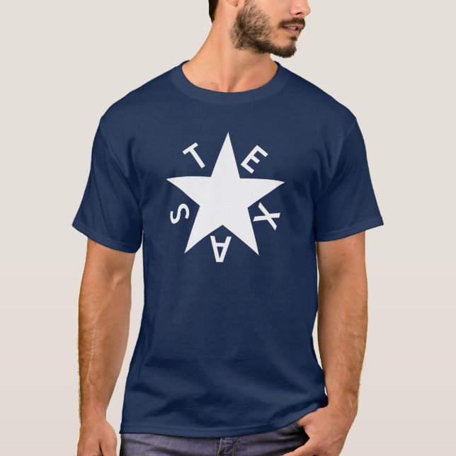 The De Zavala T-Shirt (Republic of Texas flag) (Front)