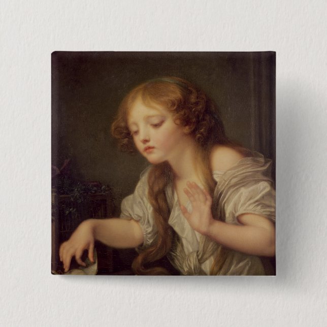 The Dead Bird 2 Inch Square Button (Front)