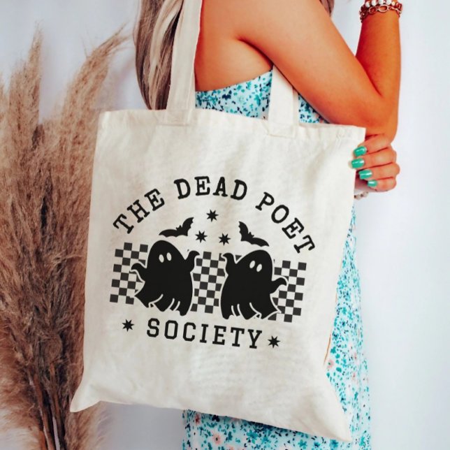 The Dead Poet Society Cute Ghost Halloween Tote Bag (Creator Uploaded)