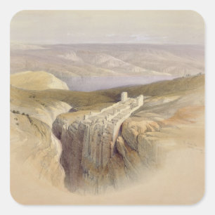 The Dead Sea looking towards Moab, Volume II Square Sticker