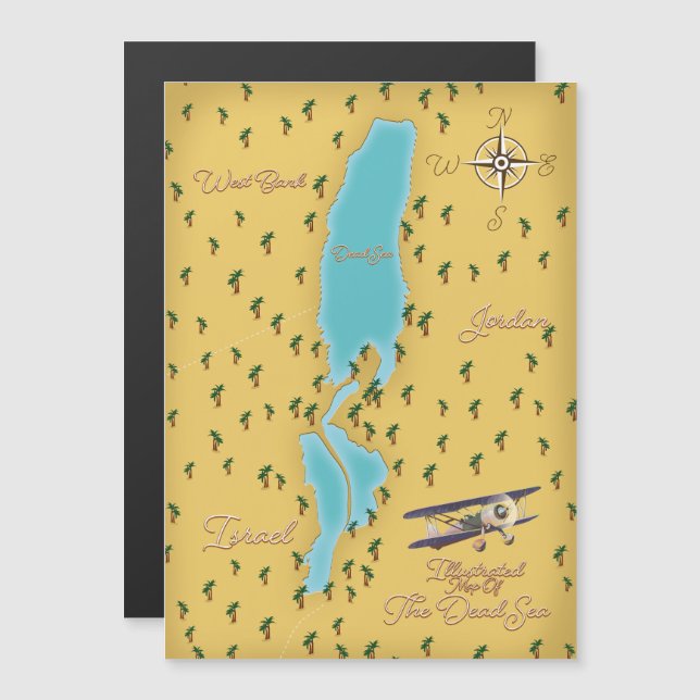 The Dead Sea vintage map (Front/Back)