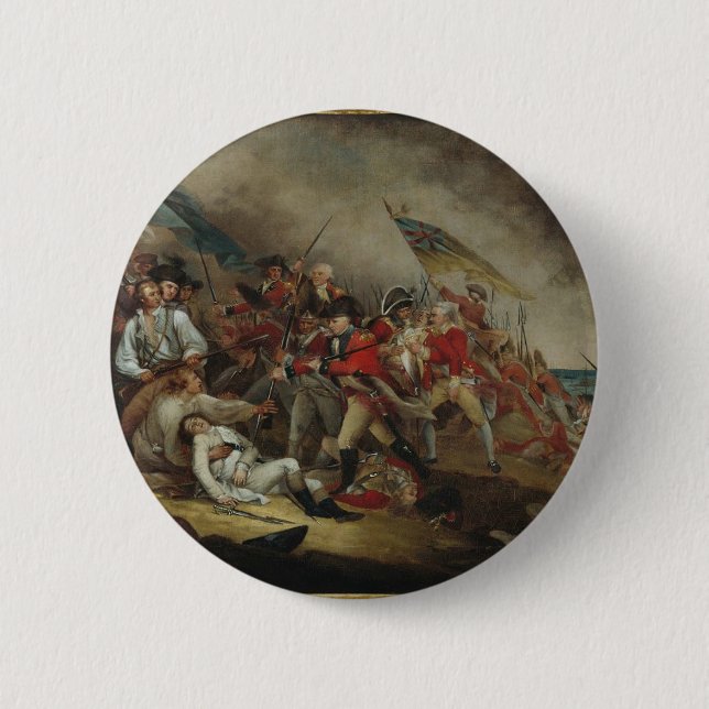 The Death Of General Warren At Bunker Hill 2 Inch Round Button (Front)
