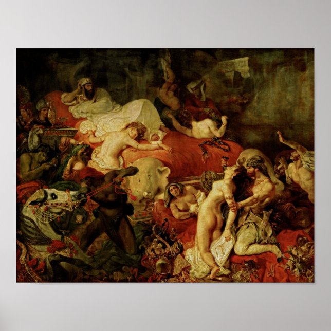 The Death of Sardanapalus by Delacroix - Poster (Front)