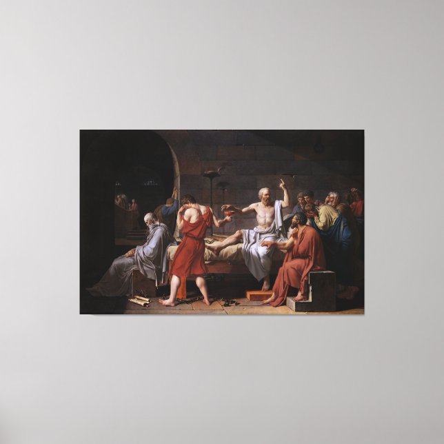 The Death of Socrates by Jacques Louis David Canvas Print (Front)