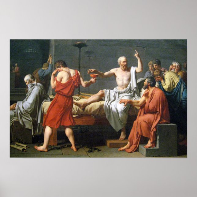 The Death of Socrates by  Jacques-Louis David Poster (Front)