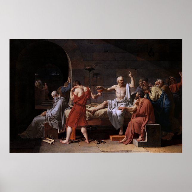 The Death of Socrates by Jacques Louis David Poster (Front)