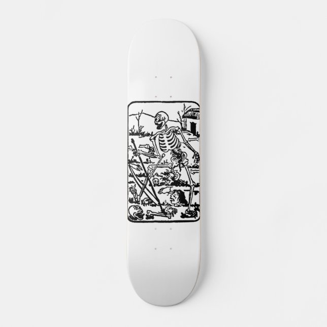 The Death - Old Indian Asian Tarot Card Skateboard (Front)