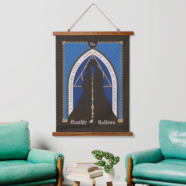 The Deathly Hallows Cloak, Wand, & Stone Hanging Tapestry (Living Room)