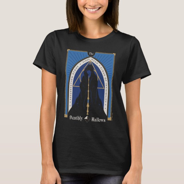 The Deathly Hallows Cloak, Wand, & Stone T-Shirt (Front)