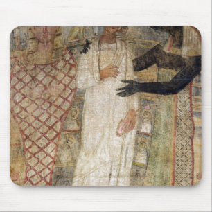 The deceased and his mummy protected by Anubis Mouse Pad