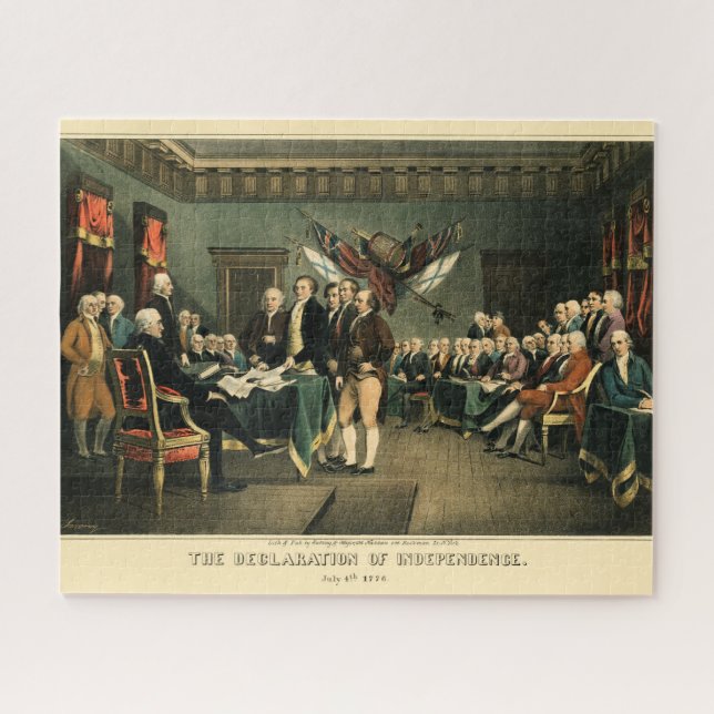 The Declaration of Independence, 1850, Restored Jigsaw Puzzle (Horizontal)