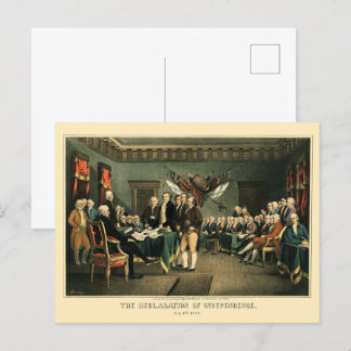 The Declaration of Independence, 1850, Restored Postcard