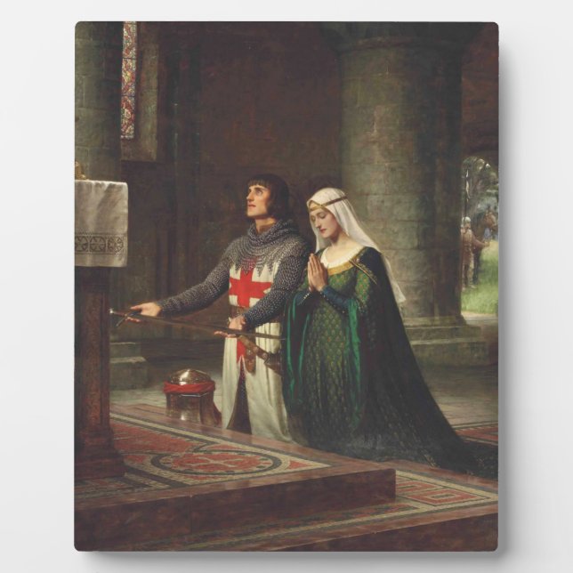 The Dedication By Edmund Blair Leighton 1908 Plaque (Front)