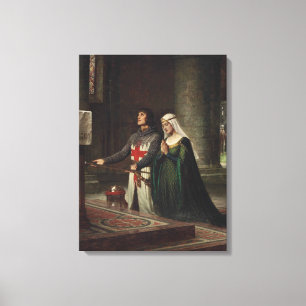 The Dedication (Medieval Knight and His Lady) Canvas Print