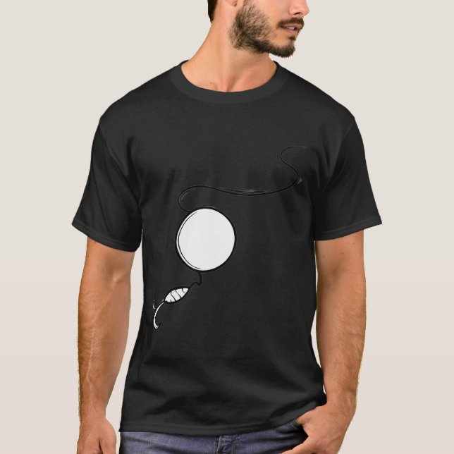 The Deep Sea Hook - Specialized Fishing String . T-Shirt (Front)