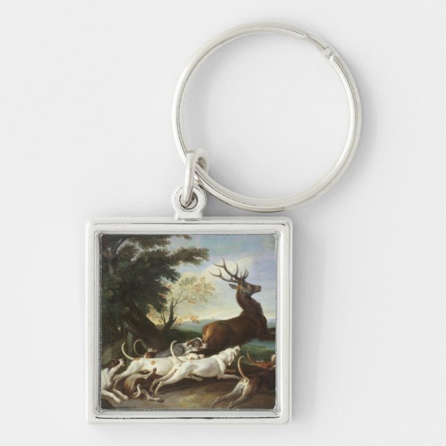 The Deer Hunt, 1718 Keychain (Front)