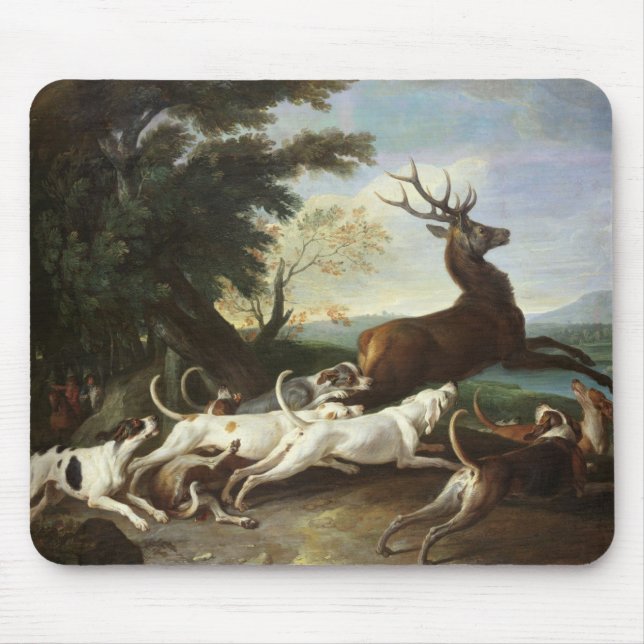The Deer Hunt, 1718 Mouse Pad (Front)
