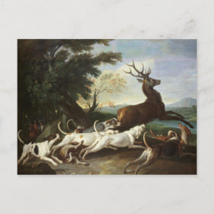 The Deer Hunt, 1718 Postcard