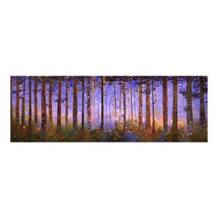 The Deer’s Secret Path  -  Wide Woodland Landscape Photo Print