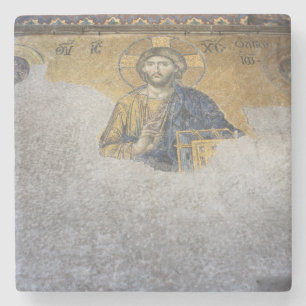 The Deesis Mosiac Upper Gallery Hagia Sophia Stone Coaster