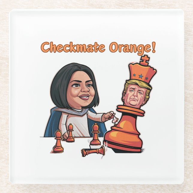 The Defeat Of The Orange King Glass Coaster (Front)