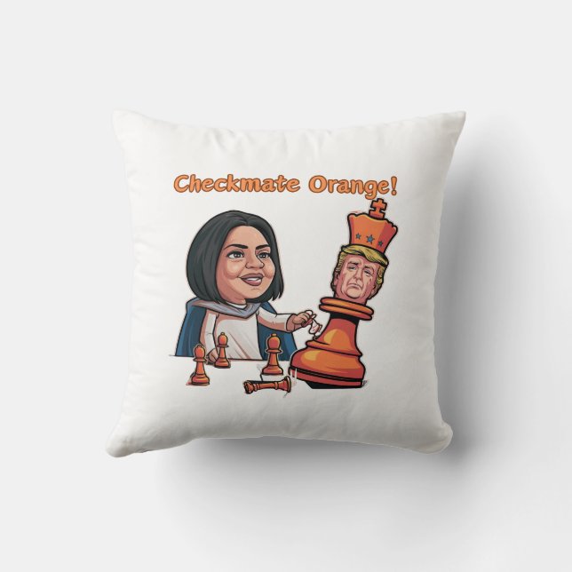 The Defeat Of The Orange King Throw Pillow (Back)